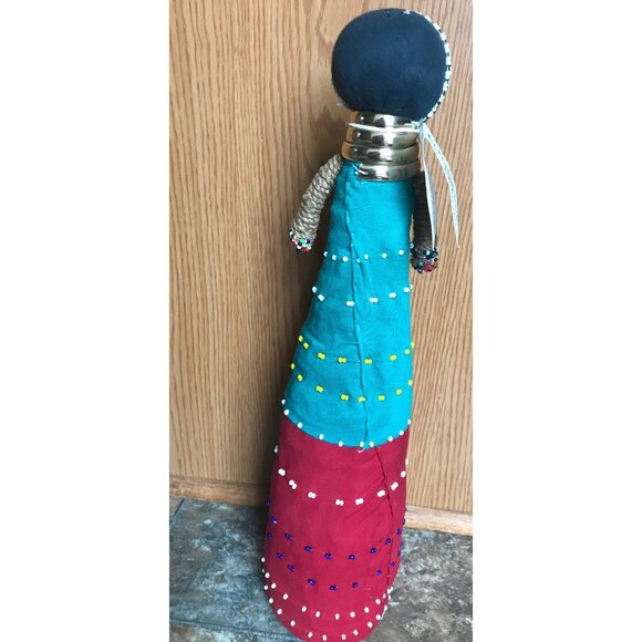 Vintage Handmade Ndebele doll Made In South Africa With Original Tag 18" - Picture 9 of 10
